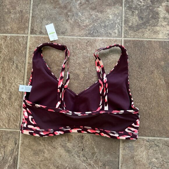 Aerie Goals Plunge Sports Bra Maplewood Size Large - Picture 4 of 7